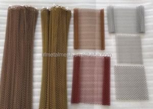 <b>Metal</b> Coil Chain Link Plain Weave Mesh Suspended Curtains with Customizable Options - Product Image 4