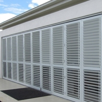 Porte de ventilation coulissante électrique en aluminium avec fonction coupe-vent, occultation totale à 100 %, design moderne et durable pour fenêtres en oriel