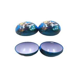 Boîte sphérique en fer blanc imprimée pour surprise, emballage en forme de boule pour jouet ou œuf surprise - Product Image 5