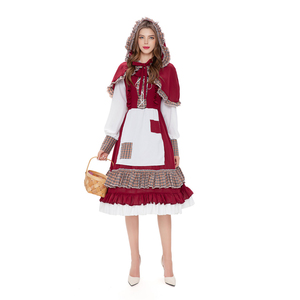 Robe à capuche <span class=keywords><strong>de</strong></span> demoiselle d'honneur pour ferme rurale, costume <span class=keywords><strong>de</strong></span> Jeune Renard <span class=keywords><strong>rouge</strong></span> assorti pour adultes et enfants, idéal pour les jeux <span class=keywords><strong>de</strong></span> rô<span class=keywords><strong>le</strong></span> sur scène - Product Image 5