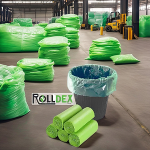 Vente en gros de sacs à ordures en plastique PLA entièrement compostables et non parfumés avec logo personnalisé durables - Product Image 4