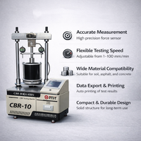 Machine d'essai CBR à vitesse réglable de 1 à 100 mm, qualité industrielle OEM/ODM, pour les essais de sols structurels et de construction civile