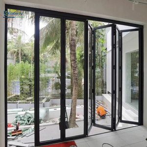 Puertas Plegables de Aluminio de Alta Calidad, Serie 60, Color Negro, Vidrio Templado Doble Low-E, Resistentes al Viento, para Exteriores, Baños y Dormitorios - Product Image 3