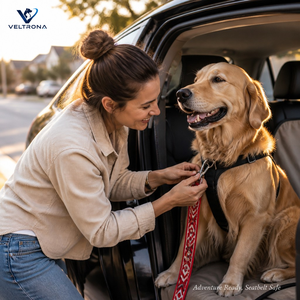Ceinture de sécurité pour animaux de compagnie, réglable avec crochet pivotant, sangle de sécurité pour chien pour voiture, connecteur à <span class=keywords><strong>boucle</strong></span> pour tous les chiens - Product Image 6