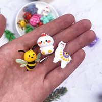 Perles de silicone animales 3D chaudes en gros pour la fabrication de stylos perles focales en silicone bricolage faire porte-clés lanière perle focale personnalisée