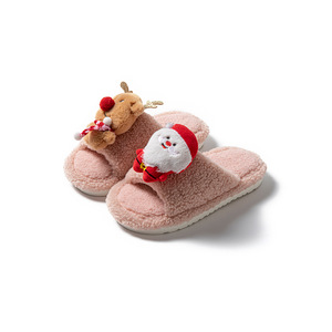 Transfrontalier pour Amazon hiver chaud noël en peluche pour pantoufles femmes renne père noël Ins Style maison en peluche pour pantoufles - Product Image 5