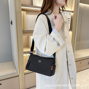 Fashionable MultiPocket Nylon Crossbody Bag with Zipper Closure Multifunction Mobile Small Sling Bag Ladies - Product Image 5