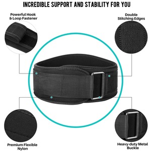 Cinturón de Levantamiento de Pesas con Soporte Acolchado para la Espalda, para Hombres y Mujeres, Gimnasio, Fitness, Entrenamiento de Fuerza, Culturismo, Powerlifting, Ejercicio, Peso Muerto, Sentadillas - Product Image 2