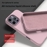 Grosir Pabrik rilis baru semua termasuk 16-Net casing ponsel silikon cair merah untuk Apple untuk iPhone 15 kamera