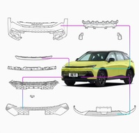 BAIC X55 pare-chocs avant assemblage haut bas supérieur inférieur peau déflecteur moyen filet cadre inférieur déflecteur moyen filet pour voitures