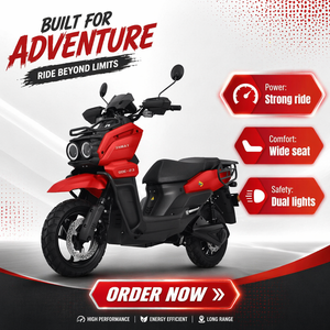 New Off Road Sport Fast 2000w 85km/h Motorbike Long Range Motorcycle 12 Inch Vacuum Wheels Off Road Sport Motorbike Off - Product Image 1