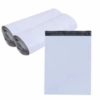Sacs d'expédition en polyéthylène recyclé blancs personnalisés pour courrier express, vente en gros
