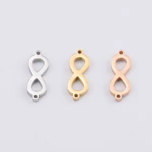 Women DIY Making Accessories Finding Stainless Steel Infinity Shape Jewelry Pendant Charm For Necklace Bracelet Jewelry Making