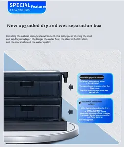 Acquario Moderno in Vetro per <span class=keywords><strong>Soggiorno</strong></span> e Ufficio - Vetro Ultra Bianco Rinforzato, Dimensioni Medie/Grandi, per Pesci Naturali Sudamericani - Product Image 3
