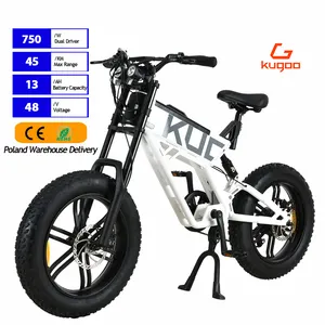 EU USA Warehouse Ready Stock Kugoo T01 Elektro fahrrad 750w 20 Zoll Fat Tire E-Bike Elektro fahrrad 38 km/h Adult Ebike