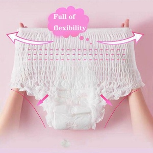 Vente en gros de serviettes hygiéniques jetables en coton pour femmes, haute absorption, avec protection anti-fuites et ailettes, et culottes menstruelles - Product Image 6