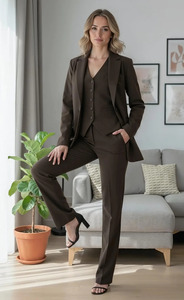 Elegant Three Piece Women's Pantsuit <b>Set</b> Tailored Blazer Vest and Pants Wedding Guest Formal Outfit for Parties Events & <b>Office</b> - Product Image 6