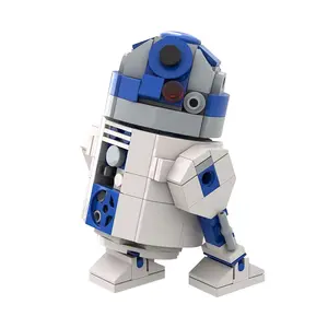 Buildmoc R2-D2 строительные блоки Звездные войны маленького размера, модель Bot, мини-кирпичи, обучающие игрушки для мальчиков
