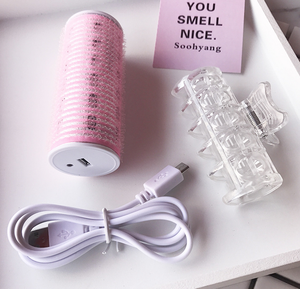 ที่ม้วนผมไฟฟ้า USB แบบชาร์จไฟได้สไตล์เกาหลีที่ม้วนผมให้ความอุ่นด้วยอากาศอัจฉริยะสไตล์แฟชั่นสั้น - Product Image 2