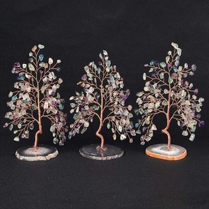 Árbol de la vida de fluorita Natural, cristal de dinero, árbol de cristal Feng, Gema de vida, árbol, decoración artística, regalos - Product Image 4
