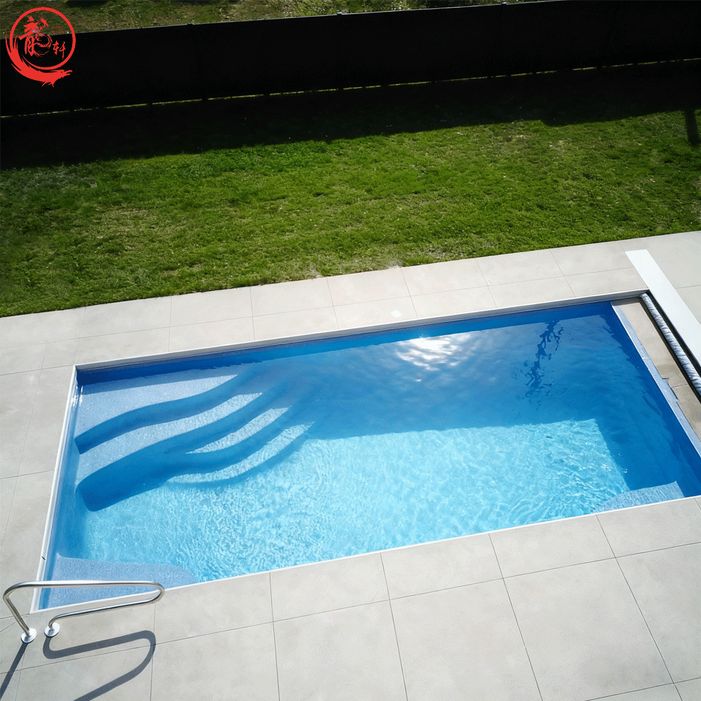Customized Recessed Fiberglass Swim Pool 16x32 Patio 8 Foot Deep Swimming Pool Fiberglass Pool Deep for Diving for Small Yard