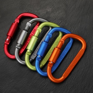 Nhà máy cung cấp D hình dạng ngoài trời Đi Bộ Đường Dài khóa hợp kim nhôm <span class=keywords><strong>Snap</strong></span> móc Carabiner mùa xuân an toàn móc chìa khóa di động tự làm - Product Image 4