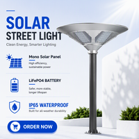 Lampe solaire de jardin UFO 30W 5100LM LED intégrée, indice de protection IP65, garantie 3 ans, en alliage d'aluminium, pour extérieur, parc, rue