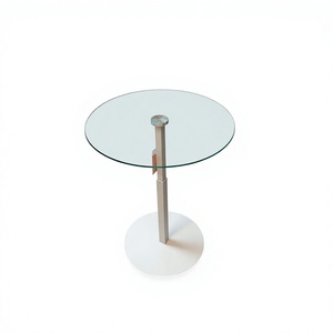 Modern <b>Adjustable</b>-Height Suspension Coffee <b>Table</b> Sleek Metal Frame Tempered Glass Top 1 Year Warranty Designed for Contemporary - Product Image 2