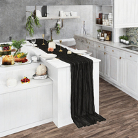 Chemin de table long et transparent pour mariage, Halloween, fête, baby shower, anniversaire, décoration de table