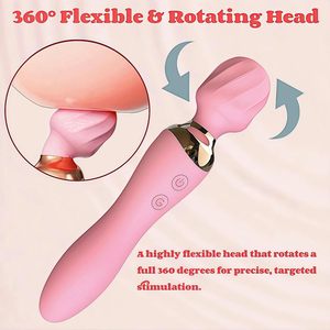 Jouets sexuels féminins, stimulateur du clitoris, jouets sexuels <span class=keywords><strong>pour</strong></span> femmes, vibromasseur à double tête AV avec 10 modes de fréquence, masseur du point G - Product Image 4