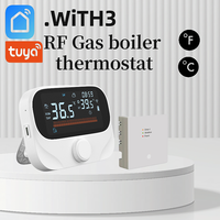 Termostato Inteligente para Caldera de Gas Tuya, Control Remoto por WiFi a través de Aplicación, Programable Semanalmente, Pantalla Táctil LCD, Protección contra Temperaturas Altas y Bajas
