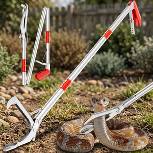 Snake Holder <b>Hook</b> Stick Durable Stainless Steel Manual Snake Catcher Surgical Protection Animal Control <b>Pole</b> Instrument Set - Product Image 3