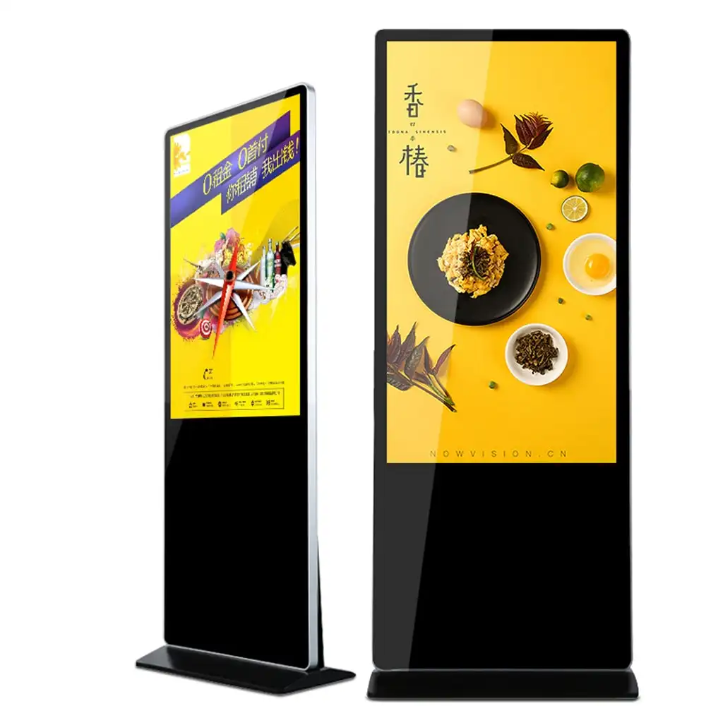 Shopping mall kiosk 55 inch indoor floor stand display android digital signage touch totem lcd advertising screens