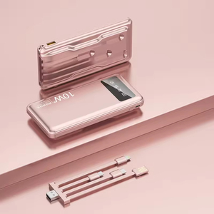 <span class=keywords><strong>Batterie</strong></span> <span class=keywords><strong>externe</strong></span> ultra-fine 10000 mAh, double prise USB, 4 câbles intégrés, chargeurs ABS PVC <span class=keywords><strong>pour</strong></span> téléphone portable - Product Image 4