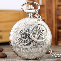 Reloj de Bolsillo Plateado de Anime Japonés Sailor Moon con Colgante, Reloj con Medallón de Niña y Luna con Cadena para Cosplay, Regalo