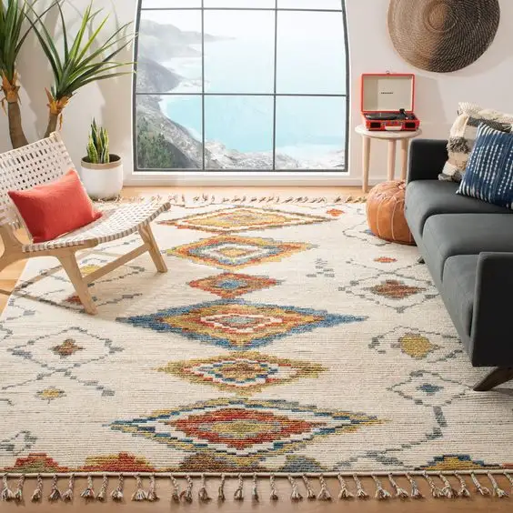 Barato atacado copor 2024 designer turquia tapete morrocon tapete vintage karpet Estilo boêmio tapis artesanal tecido com franjas tapete