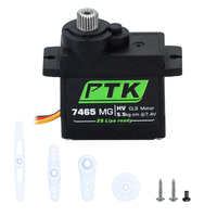 Servomoteur numérique PTK 7465 MG 9g 180° °   Pièces et accessoires RC DIY 1/8 HV 5kg Engrenage métallique pour servo de voiture RC à aile fixe et robot