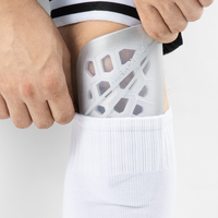 Pinbo haute qualité athlètes sans pied Football jambe mollet soutien chaussettes bas de noël Compression jambe manches mollet manches