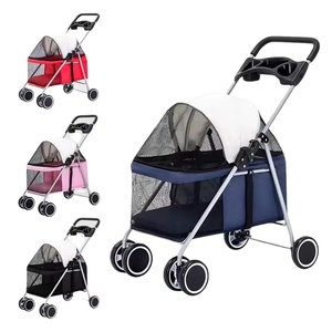 Vendita calda di alta qualità pieghevole a quattro ruote facile da camminare per animali domestici prodotti da viaggio passeggino per cani da gatto - Product Image 1