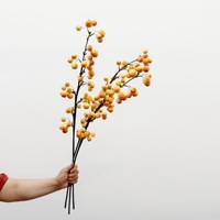 Kunstmatige fruitdecoraties, verse groene kleine appels, crabapple, hoogwaardig bloemendesign voor hotels en clubs, materialen voor bloemstukken