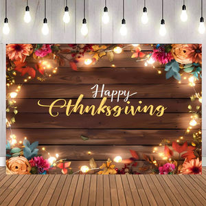 5*3 pies amarillo feliz Acción de Gracias temática Banner telones de fondo pollito calabaza hoja de arce impreso otoño decoraciones para fiesta de Acción de Gracias - Product Image 6