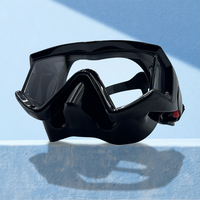 Masque de plongée panoramique professionnel à trois panneaux, étanche, anti-buée, pour la plongée en apnée, la plongée libre, lunettes de natation pour adultes
