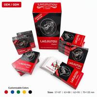 Jeu de cartes de poker personnalisable KJ, écologique, coins arrondis, verni, 54 cartes |   Boîte en papier portable durable pour usage familial et promotionnel