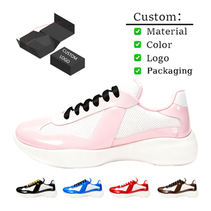 أحذية رياضية فاخرة جديدة للرجال والنساء لعام <span class=keywords><strong>2025</strong></span>، أحذية جري ومشي مصممة حسب الطلب بشعار مخصص، الجزء العلوي من الجلد الأصلي ونعل خارجي من المطاط - Product Image 6