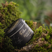 Lilin Aromaterapi Lilin Kedelai Kaleng Logam Hitam Ukuran Perjalanan Portabel Aroma Hutan Alami Dekorasi Kamar Tidur Spa Hadiah Lilin