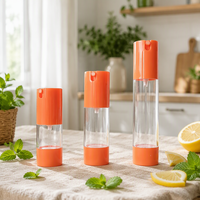 Bouteilles Airless Orange en PET de 15ml/30ml/50ml avec Pompe pour Lotion Cosmétique/Shampooing/Sérum Mascara, Fournisseur d'Usine HONGHUI, Logo Personnalisé