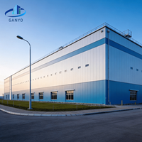Bâtiment d'usine industrielle préfabriqué en structure d'acier, atelier commercial, fournisseur en gros sur mesure