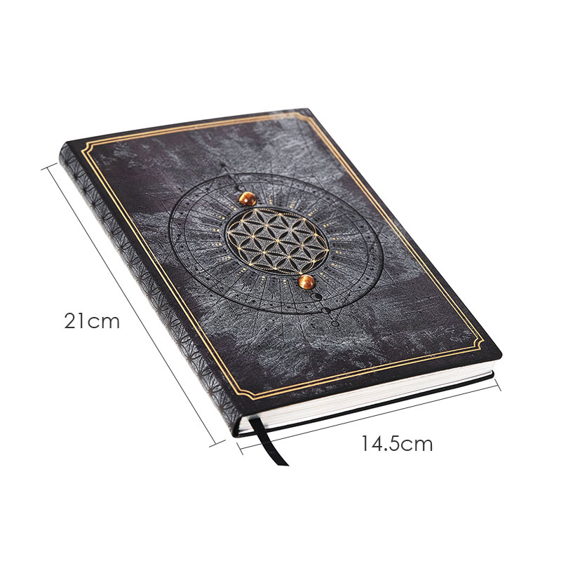 2022 оптовая продажа, индивидуальный кожаный журнал, журнал с драгоценными камнями и тенями, лечебный блокнот с 10 камнями