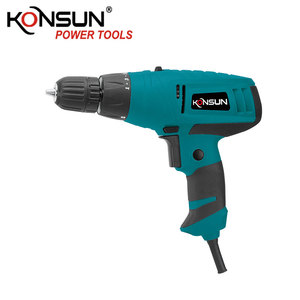 Perceuse électrique portative KONSUN 280W, <span class=keywords><strong>mandrin</strong></span> sans clé 10 mm, perceuse à vitesse variable pour bois/métal, personnalisable OEM - Product Image 1