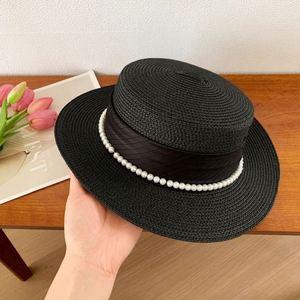 Women's Spring Sunshade Sunscreen Travel Holiday Straw Wide Brim Flat Top Sun <b>Hat</b> Adjustable Summer Beach Cap Gifts - Product Image 4